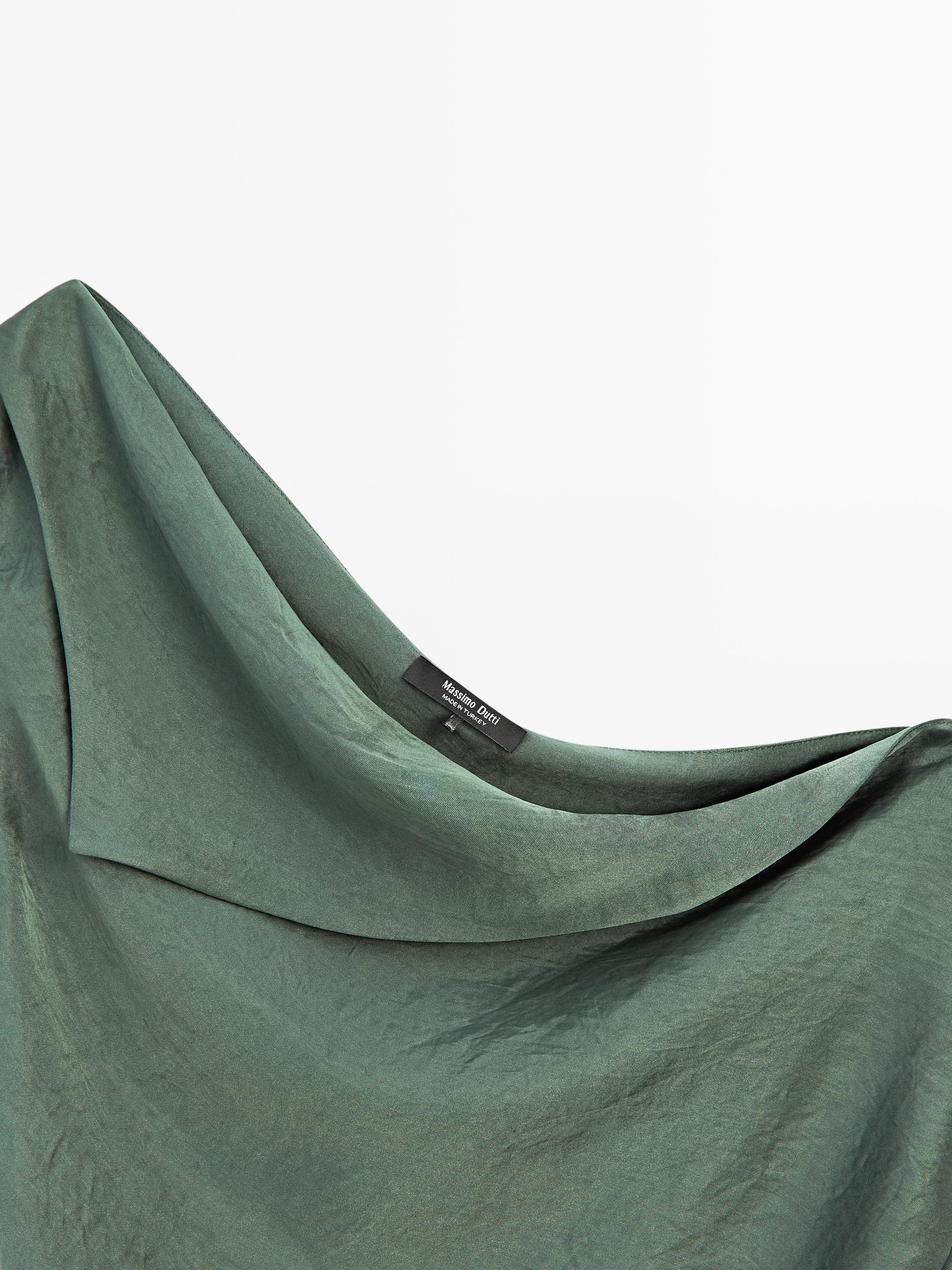 Asymmetric top with draped detail